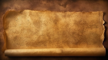 Background of Old paper manusript or parchment.の素材