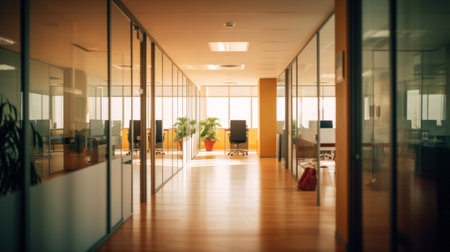 Blurred office interior room.の素材
