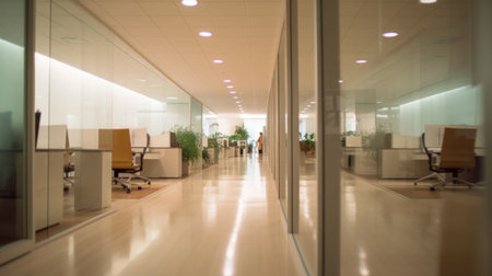 Blurred office interior room.の素材