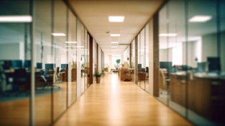 Blurred office interior room.の素材