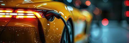 Automobile charging and getting electricity.の素材