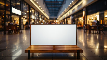 Empty board for product advertisement at department store.の素材