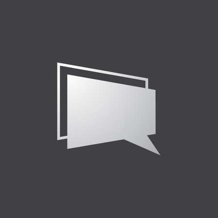 Speech bubbles Icon vector flat designのイラスト素材