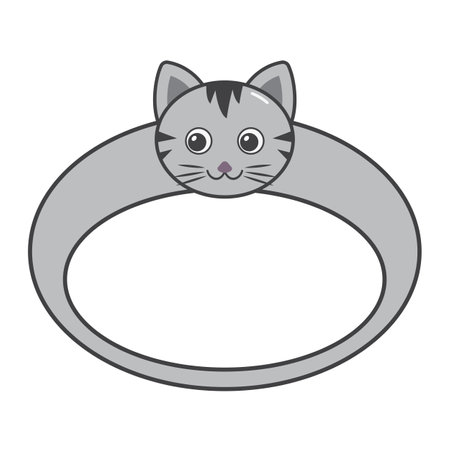 illustration cute and funny kittens frameのイラスト素材