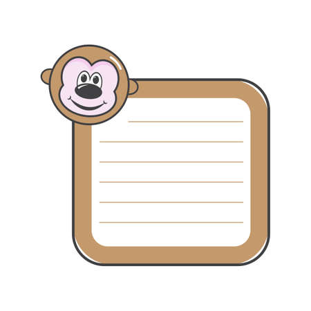animal frame monkeyのイラスト素材