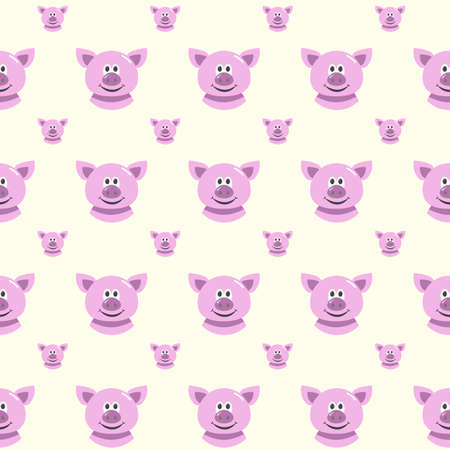 Seamless pattern of pink pigのイラスト素材