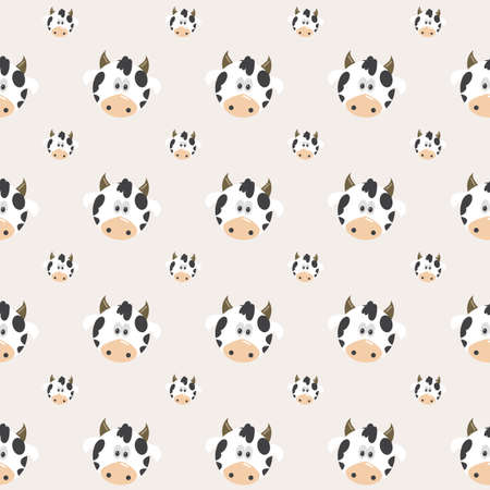 Seamless pattern of cowsのイラスト素材
