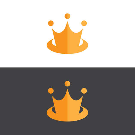 elegant crown logo in gold oval vector imageのイラスト素材