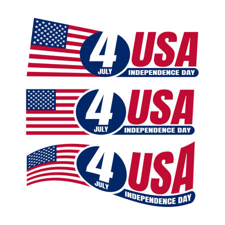 4 july independence day of USA vector imageのイラスト素材
