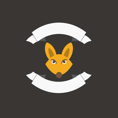 fox logo themes in bold vector imageのイラスト素材