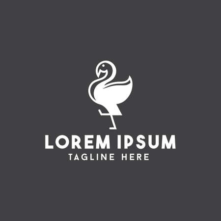 Flamingo icon designのイラスト素材