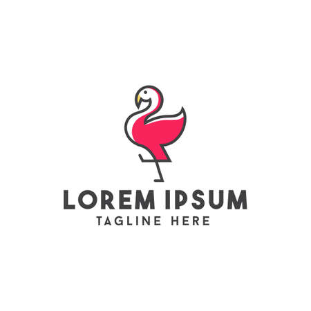 Flamingo icon designのイラスト素材