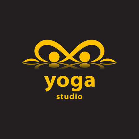 yoga abstract logo vector imageのイラスト素材