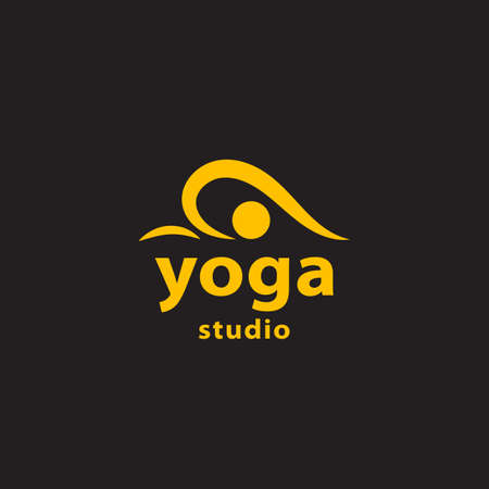 yoga abstract logo vector imageのイラスト素材