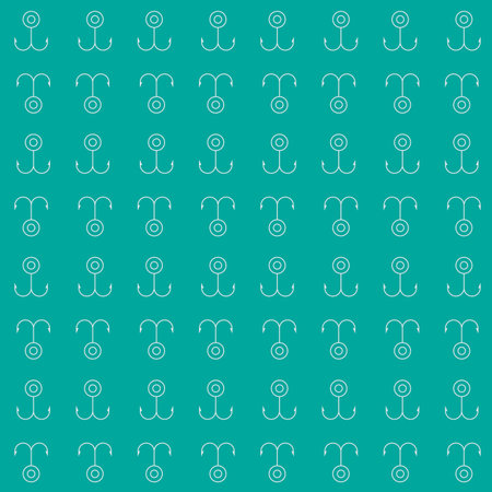 minimalist of fish hook seamless pattern backgroundのイラスト素材