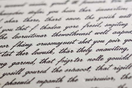 Aged paper and ink close up illustrating a sweet memory or sorrowful sentiment of a beloved sweetheart.の素材