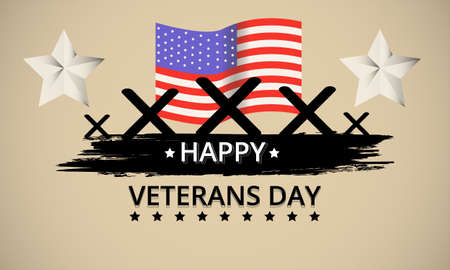 design veterans day in the united states in november with a very simple designのイラスト素材
