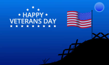 design veterans day in the united states in november with a very simple designのイラスト素材