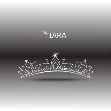 Decorative tiara beautiful shining, vector illustration.のイラスト素材