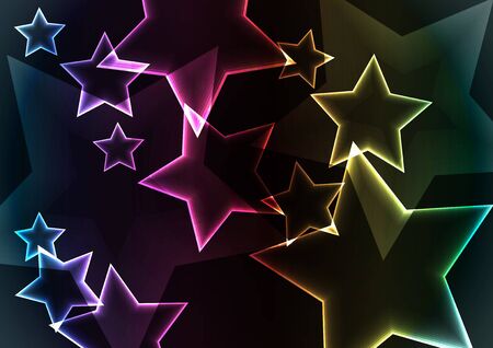 Star abstract background with lights and glows. Vector illustration for modern disco background design overlapping style.のイラスト素材