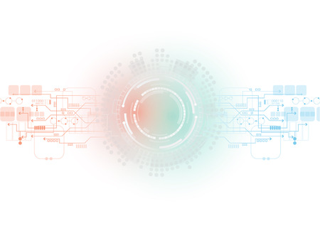 Grey Several Icon Technology Backgroundのイラスト素材