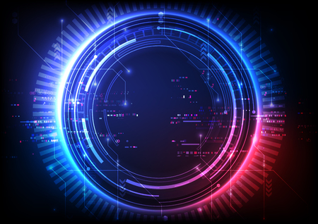 Futuristic Color Abstract Technology Vectorのイラスト素材