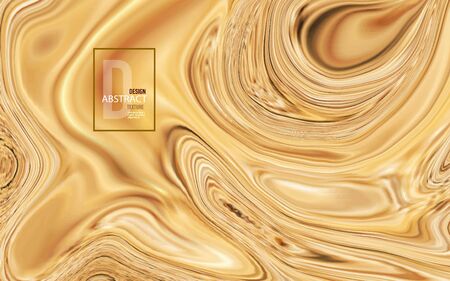 Abstract mixed light brown colors marbled surface, acrylic paints waves and swirls texture.  Trendy background for design cover, flyer, placard, posters, cards, invitations, websites, wallpapers.のイラスト素材