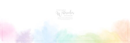 Abstract pastel color watercolor for background. Stain artistic vector used as being an element in the decorative design of header, brochure, poster, card, cover or banner.のイラスト素材