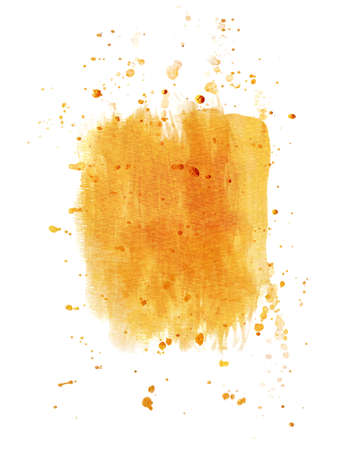 Abstract design with gold paint and golden sparkle splatter. Gold watercolor vector used as being an element in the decorative design of banner, header, poster, card, or background.のイラスト素材