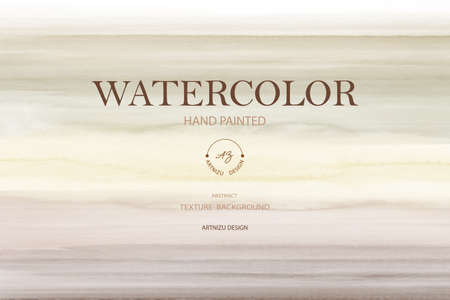 Creative abstract earthy background with hand-painted watercolor gradient stains. Can be used to decorate covers, greeting cards, posters, brochures, or banners.のイラスト素材