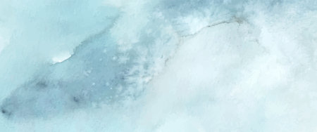 Abstract blue watercolor hand-painted for background. Stains artistic vector used as being an element in the decorative design of header, poster, card, cover, or banner. brush included in file.のイラスト素材