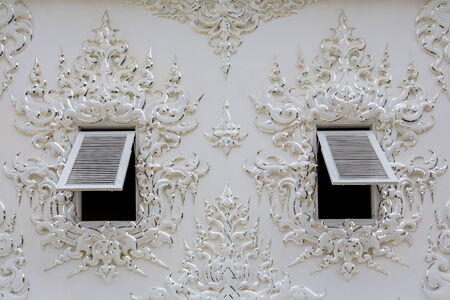 The windows of White Templeの写真素材