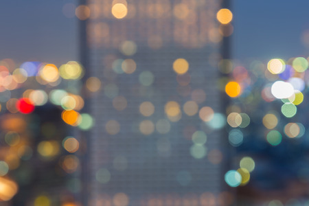Blured lighhts from top of Bangkok business centerの写真素材