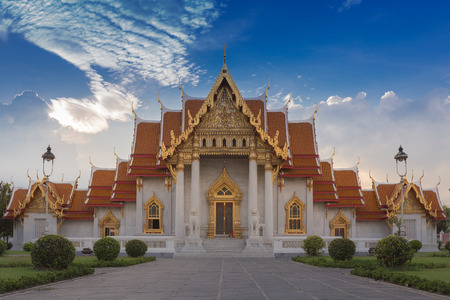Famous Thai Temple Wat Benjamaborphit, Bangkokのeditorial素材