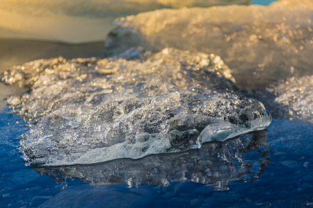 Ice dilution in Jokulsarlon glacier lagoon, Iceland