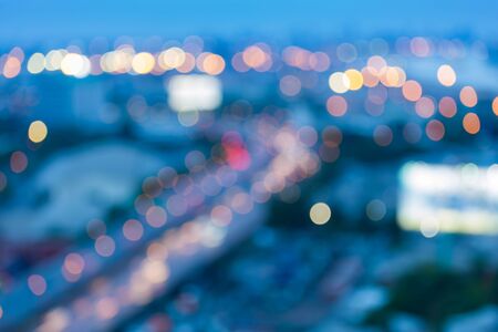 City road curve abstract blur bokeh background