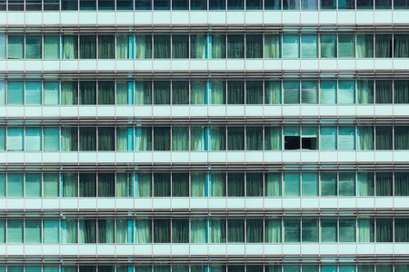 Office windows in the backgroundの写真素材