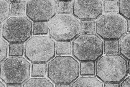 Concrete block pattern, sidewalkの写真素材
