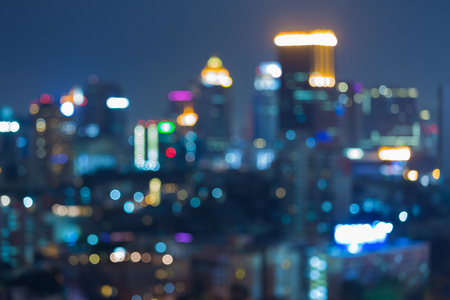 Abstract background big city bokeh lights at nightの写真素材
