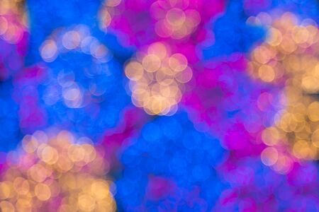 Blurred bokeh multiple colour lights backgroundの写真素材