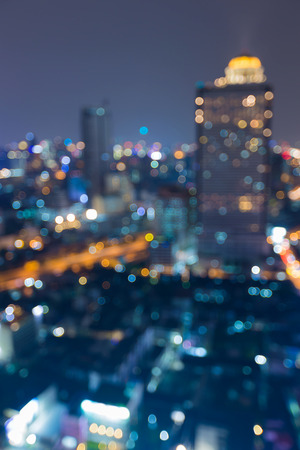 City blurred light night view, abstract backgroundの写真素材
