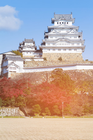 Hemiji castle world historic ancient landmark, Kansai Japanのeditorial素材