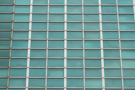 Green glass window close up, background and texture