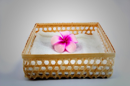 bamboo basketの写真素材