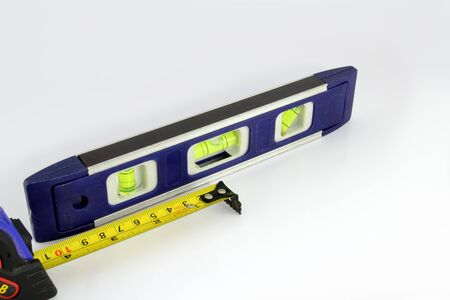 Water level and tapeの写真素材