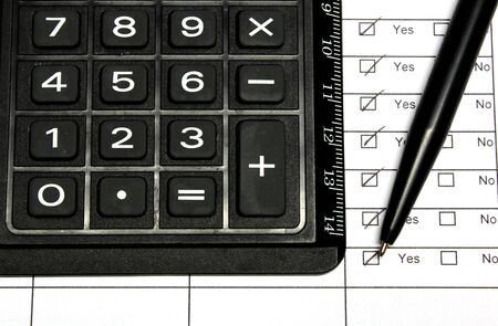 Calculator for business balanceの写真素材