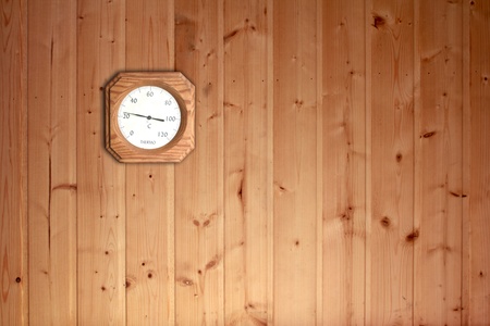 wooden wall of sauna room の写真素材