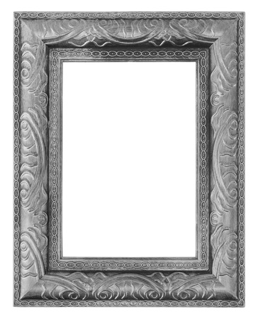 The antique alloy frame on the white backgroundの写真素材
