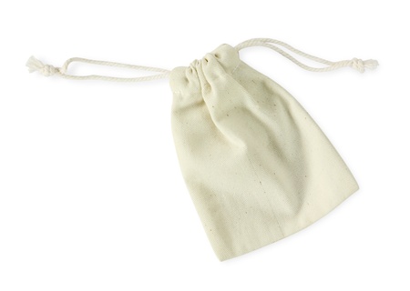 white bag isolated on white backgroundの写真素材