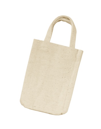 cotton bag on white isolated background.の写真素材